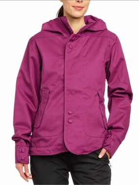 Burton Burgundy Dryride Fulll Zip Da Nang Fitted Pea Style Snowboard Ski Jacket